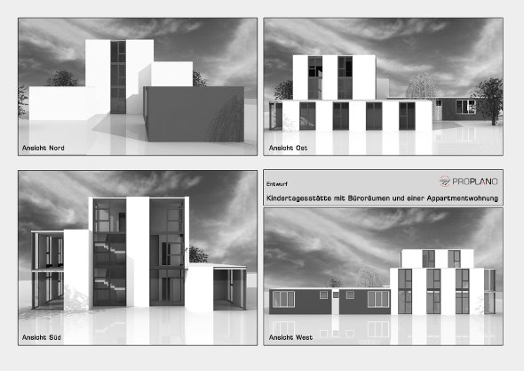 Entwurf KiGa 3D Kindergarten