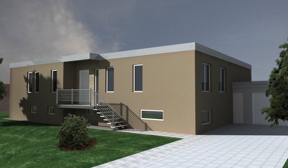 Modernisierung EFH 3D miodernes Einfamilienhaus