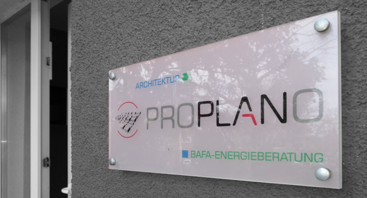 Firmenschild Architektur Proplano Schild